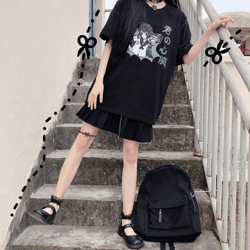 [ORDER] <S-3XL> ÁO THUN FORM RỘNG TAY LỠ HÌNH ANIME CẦM SÚNG SIÊU XINH - ORDER 10 NGÀY - Có ảnh thật