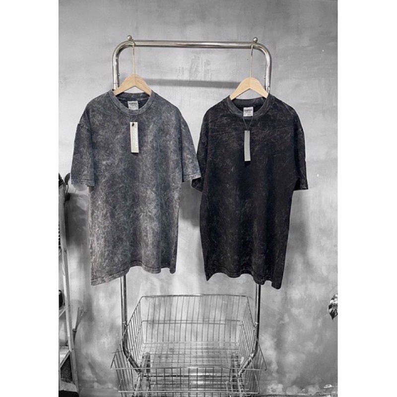 ÁO THUN TAY LỠ COTTON WASH TRƠN FORM UNISEX NAM NỮ (kèm ảnh chụp thật)