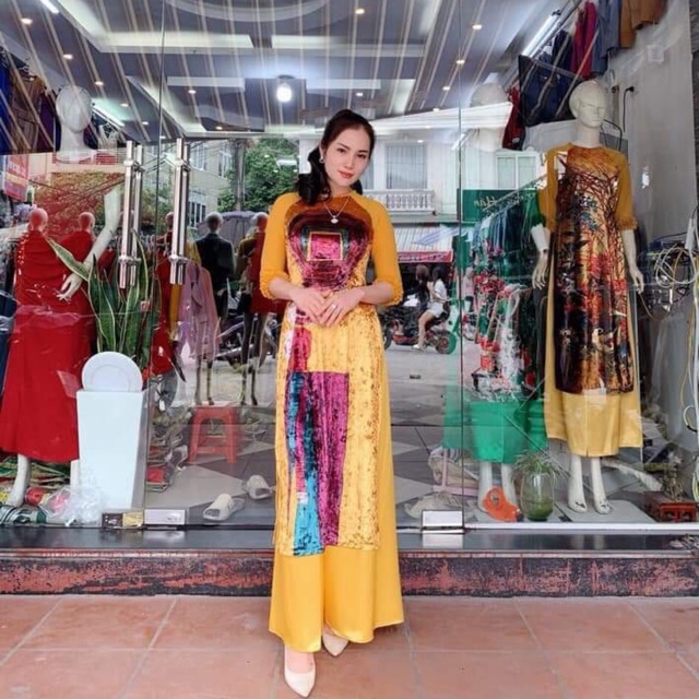 Áo dài nhung