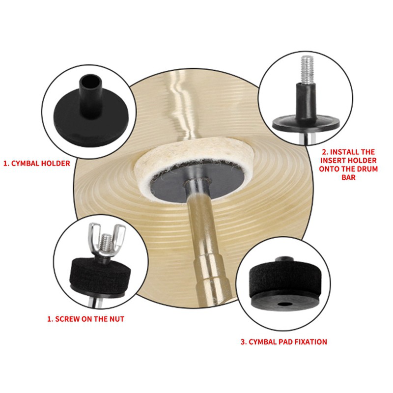 High Quality 10Pcs Cymbal Sleeve 10.8mm for Drum Kits,Universal Replaceable Parts