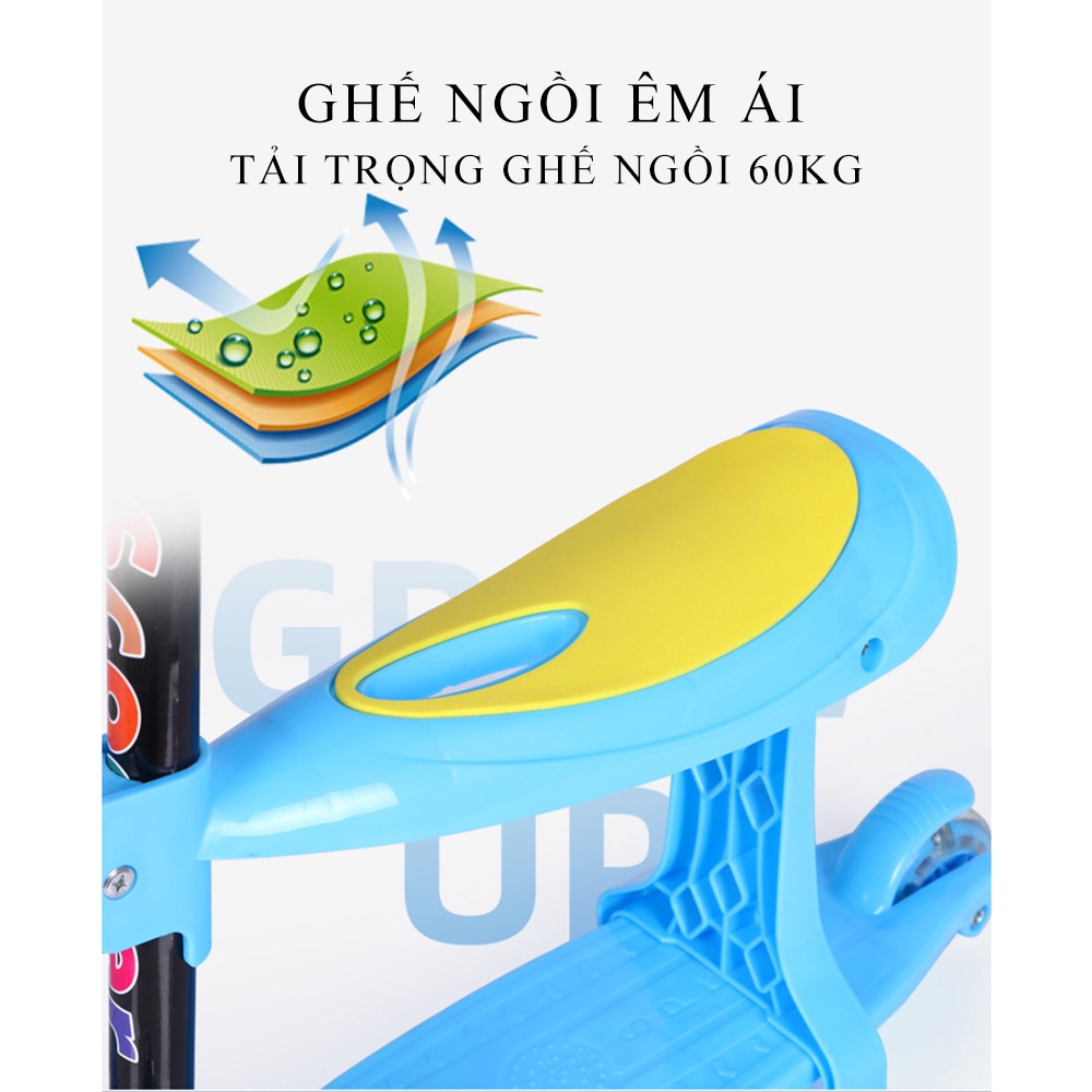 Xe trượt scooter 3 bánh dành cho bé, giúp bé vui chơi năng động, đồ chơi trẻ em hoạt động ngoài trời