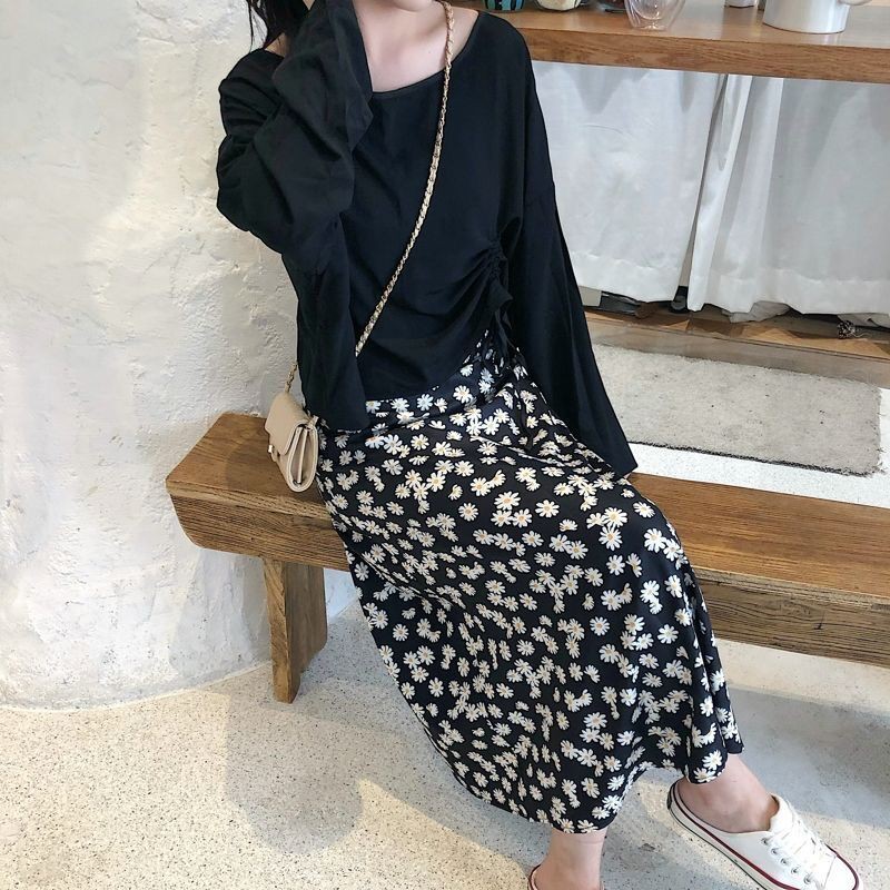 Chân Chân Váy Chữ A Lưng Cao Họa Tiết Hoa Cúc Nhỏ Thời Trang Hàn Quốc 2020 Cho Nữ | BigBuy360 - bigbuy360.vn