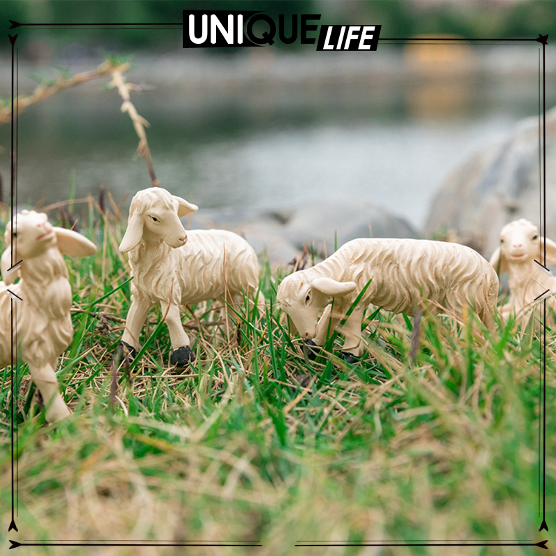 6 Mô Hình Cừu Trang Trí Nhà Búp Bê Ngoài Trời