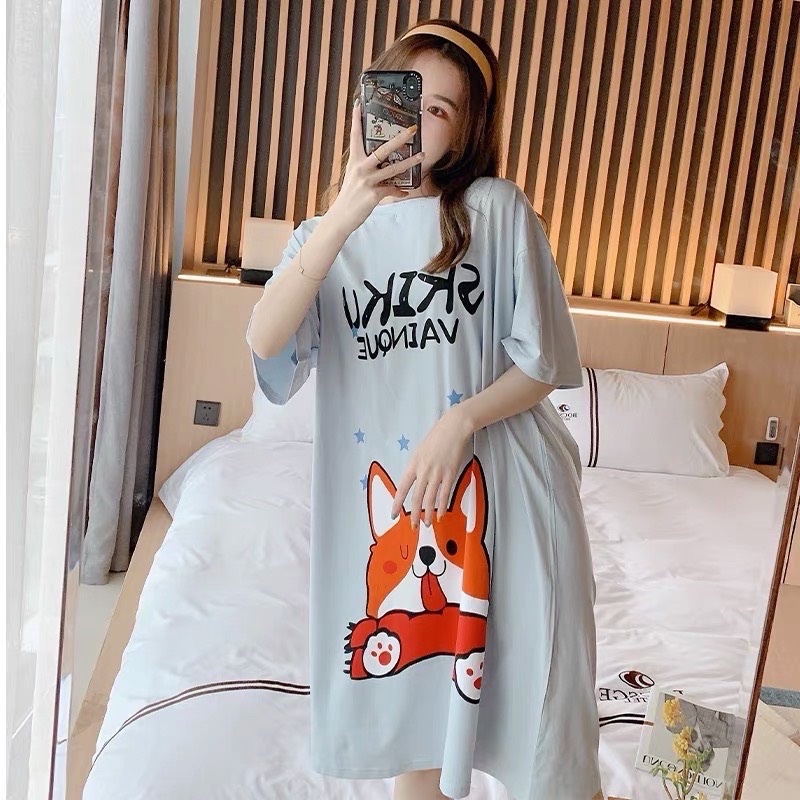 Đầm bầu - Váy mặc nhà - thời trang mới nhất chất liệu cotton-mềm- mát -mịn