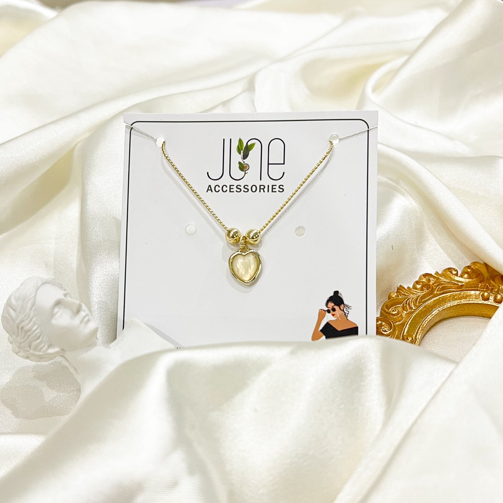 Lắc Tay Vòng Tay Nữ Trái Tim đính đá zircon Có Dây Rút Chỉnh Kích Thước thông minh Phong Cách Retro June