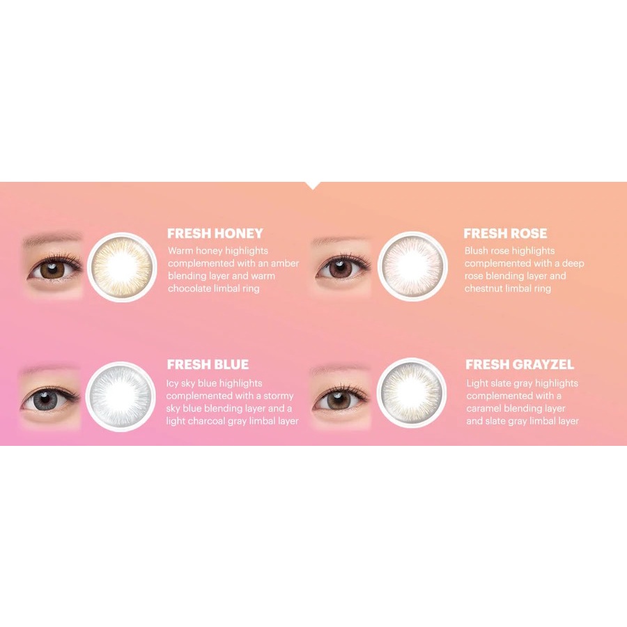 Kính áp tròng Acuvue Difine Fresh Honey, lens mắt cận dùng 1 ngày màu nâu tây - Lens Optic