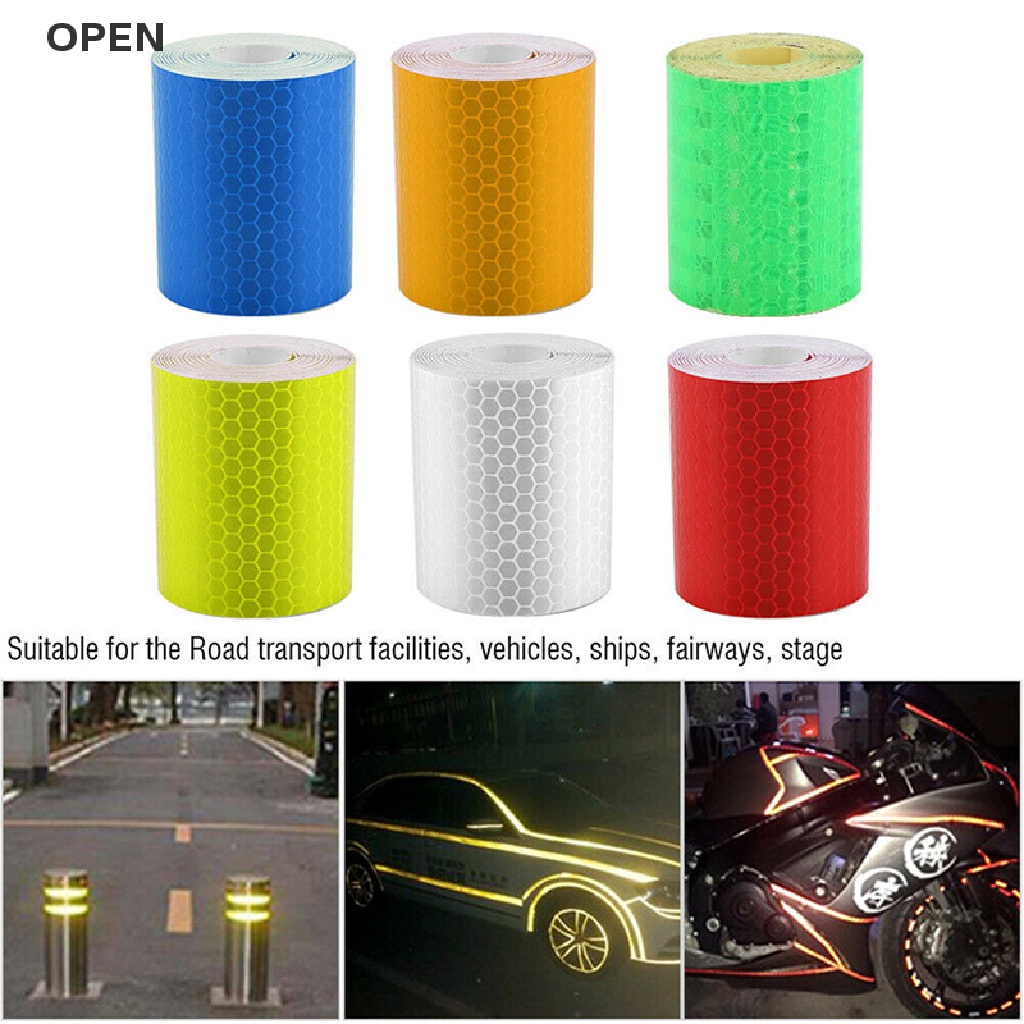 Op 1m * 5cm Cuộn Băng Keo Phản Quang Tự Dính An Toàn Cho Xe Tải Cảnh Báo An Toàn Tự Dính my