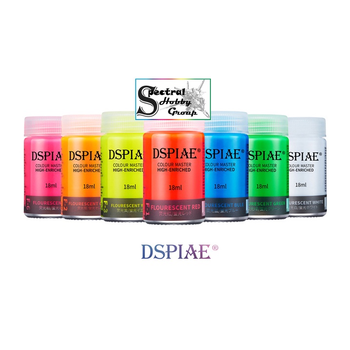 Sơn mô hình Dspiae phát sáng huỳnh quang Paint Fluorescent color (UV light) Master High Enriched