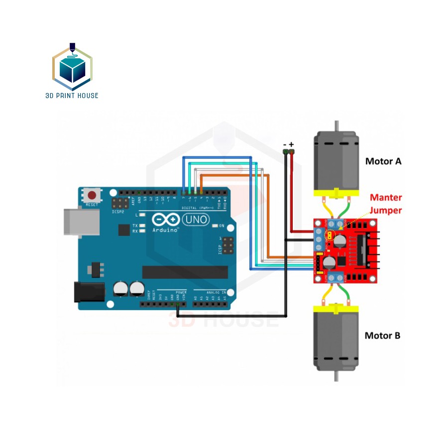 Module Mạch Điều Khiển Động Cơ DC L298N