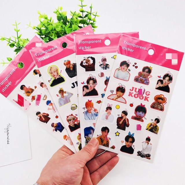 Sticker dán BTS - Sticker trong suốt BTS - Hình dán BTS