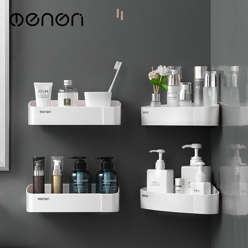 Kệ Gắn Góc Tường Một Tầng Không Cần Khoan Tiện Dụng Cho Nhà Tắm