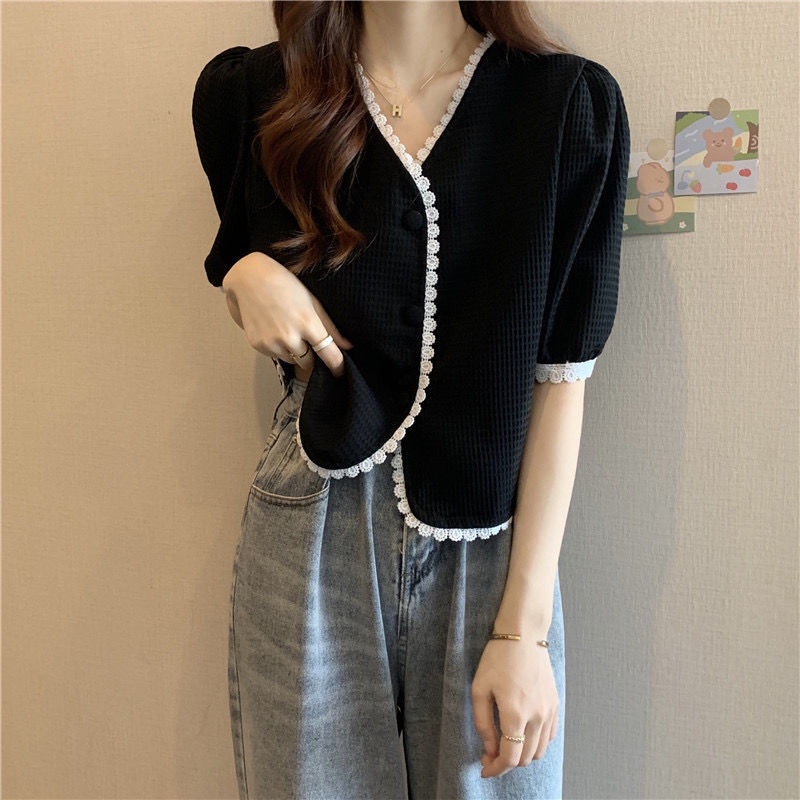 Áo Sơ Mi Ngắn Tay Thiết Kế Ngọt Ngào Thời Trang  tao bao
