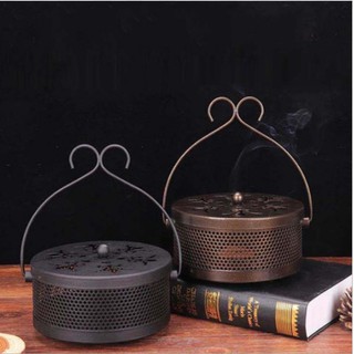 Hộp đốt nhang muỗi CỔ ĐIỂN, khay đựng hương muỗi chuyên dụng KIM LOẠI an toàn chống cháy siêu tiện dụng