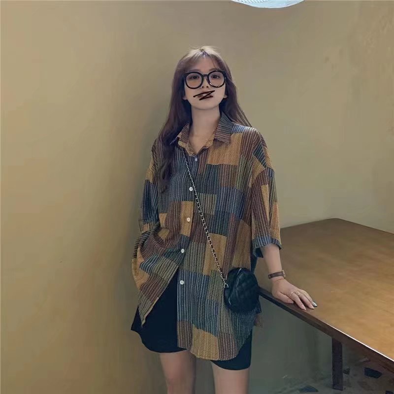 Áo dáng rộng màu trơn phong cách Hàn Quốc trẻ trung Bình thường và lỏng lẻo áo unisex áo phông oversize nam