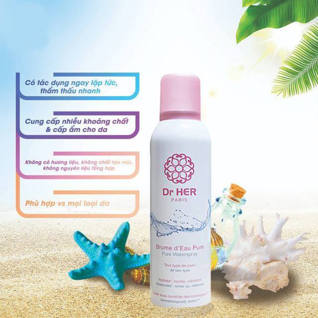 Xịt khoáng Dr Her Paris Brume d'Eau Pure Waterspray