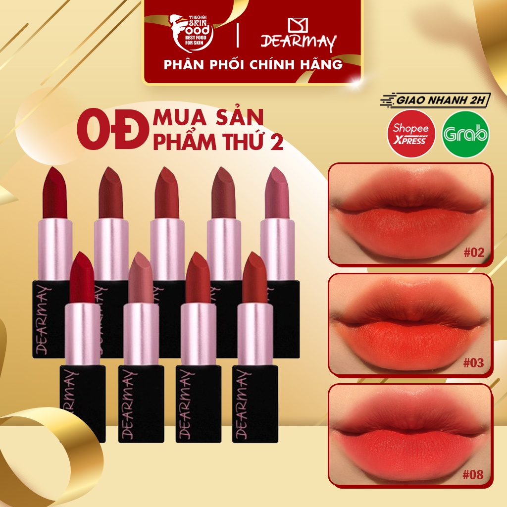 Son Thỏi Lì Siêu Mịn, Siêu Nhẹ Môi Dearmay Breeze Matte Lip 3.6g