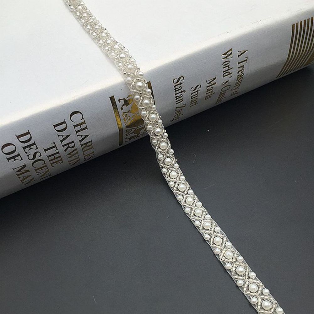 Dây ruy băng may đường viền ren trang trí cho đầm cưới thời trang