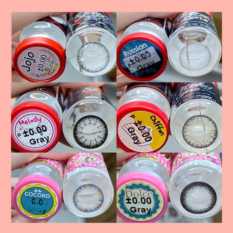 50 Mẫu lens Xám-Gray Hot size Giãn Tròng To không độ _Kính giãn tròng_Sam Eyes