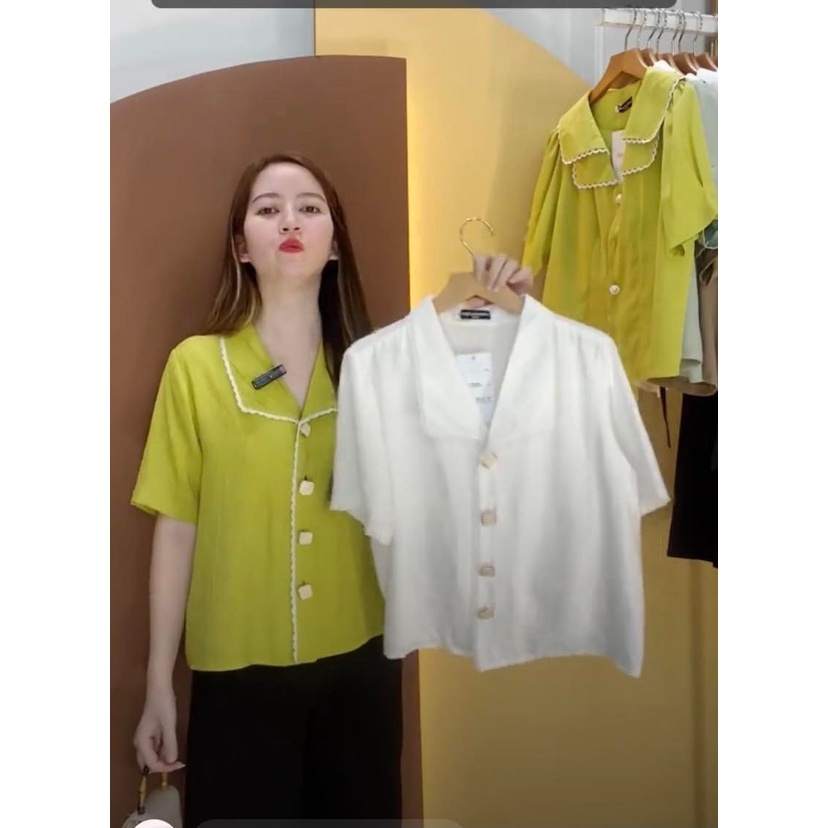 M690 - Á0 cổ viền ren - Laxmi Boutique