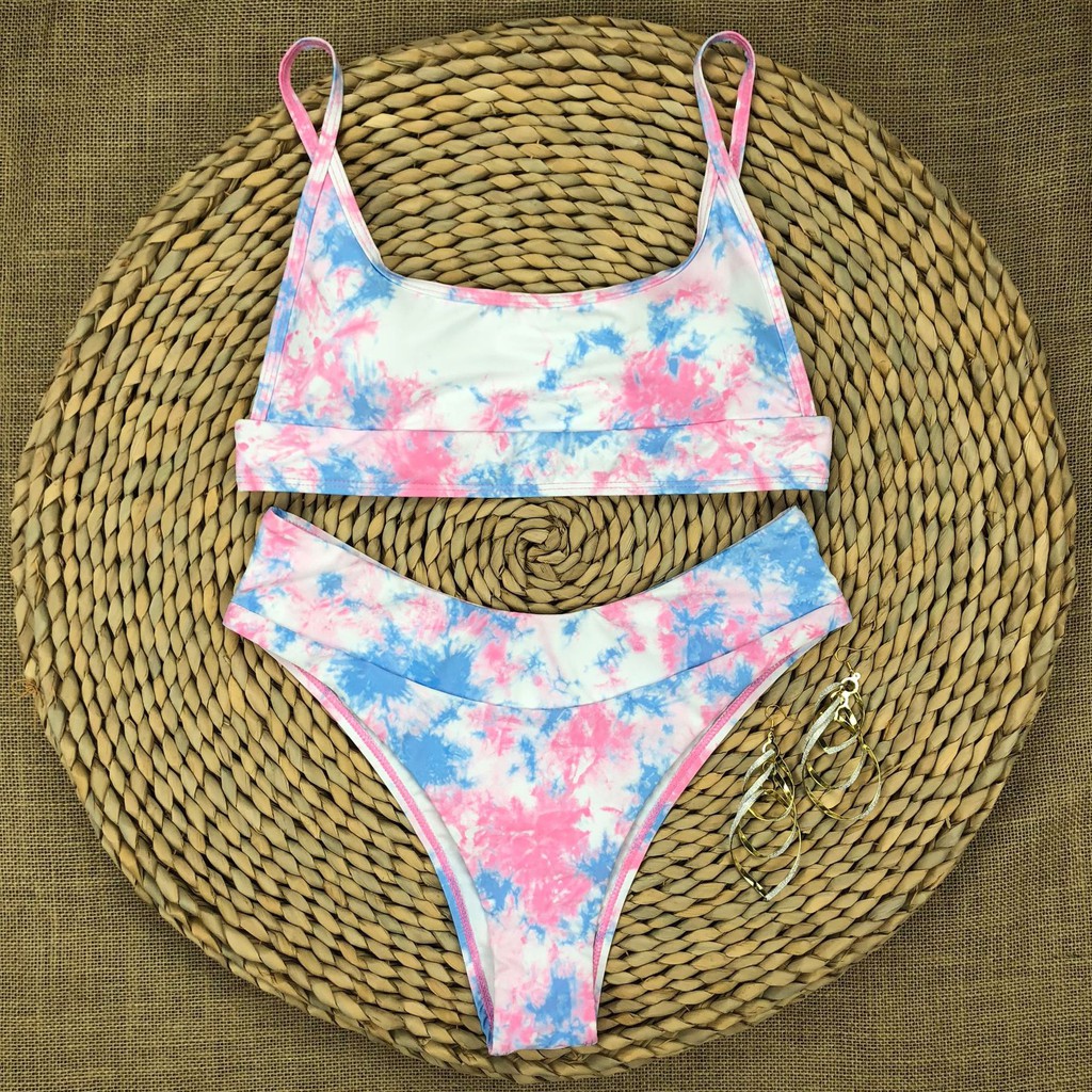 Bộ đồ tắm bikini 2 mảnh H146 thiết kế nâng ngực màu gradient thời trang cho phái nữ | BigBuy360 - bigbuy360.vn
