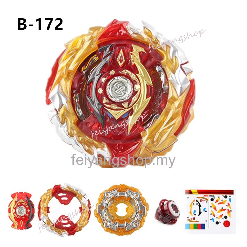 Bộ Con Quay Đồ Chơi Beyblade Burst B-173-Kim Vô Cực B-161 B-163 B-173-Red Infinite Achilles B-168 Rage Longinus B-167 Sparking Mirage Fafnir B-160 King Helios.Zn
