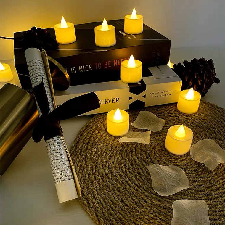 Nến Điện Tử Trang Trí Sự Kiện Đám Cưới Cầu Hôn,... Size Nhỏ Dùng Pin