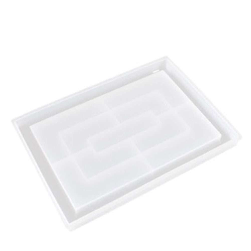 Reusable Gift Multifunctional Accessories Non Stick Rectangle Casting Large Tray Puzzle Making Silicone Mold