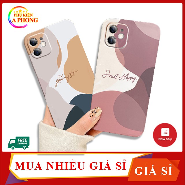 Ốp lưng iphone Color Loang Sơn, ốp dẻo cạnh vuông ip 6/6plus/6s/6splus/7/7plus/8/8plus/x/xs/xs Max/11/11pro/12/12 promax