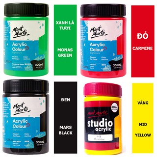 Màu vẽ Acrylic 300ml 3D Montmarte vẽ trên mọi chất liệu ÁO VẢI, TRANH TƯỜNG, GỐM SỨ, GIÀY DÉP