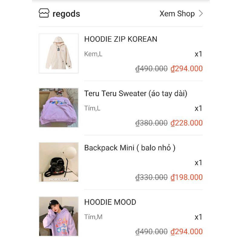 Đồ regods giá sale
