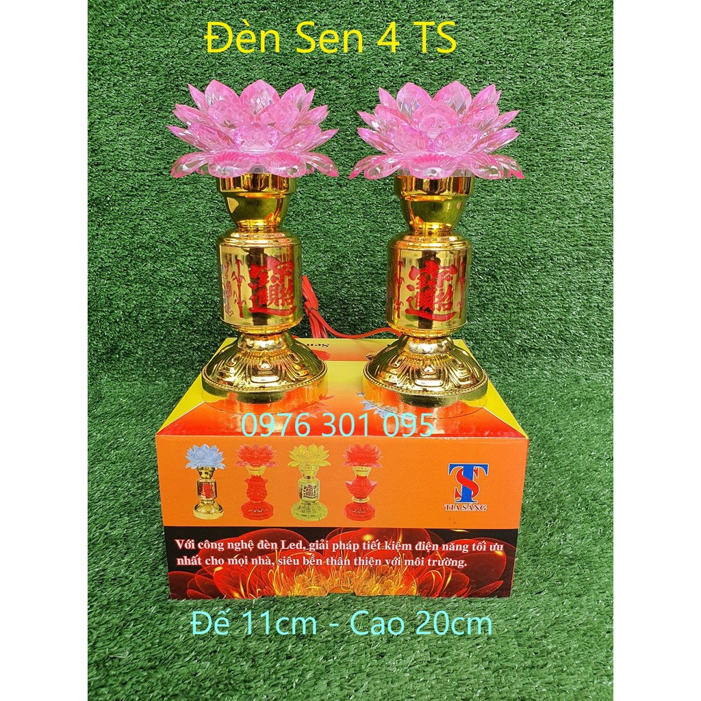 Đèn Thờ Sen 7 Màu Tia Sáng - Cao Cấp