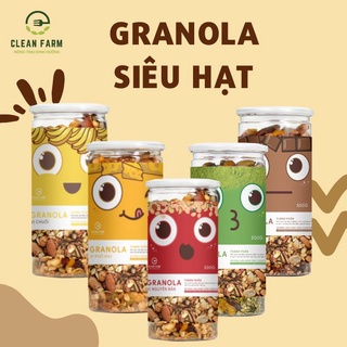 Granola Siêu Hạt Ngũ Cốc Dinh Dưỡng Mix Hạt Và Trái Cây Sấy,Nướng Giòn Mật Ong Thơm Ngon, Không Đường