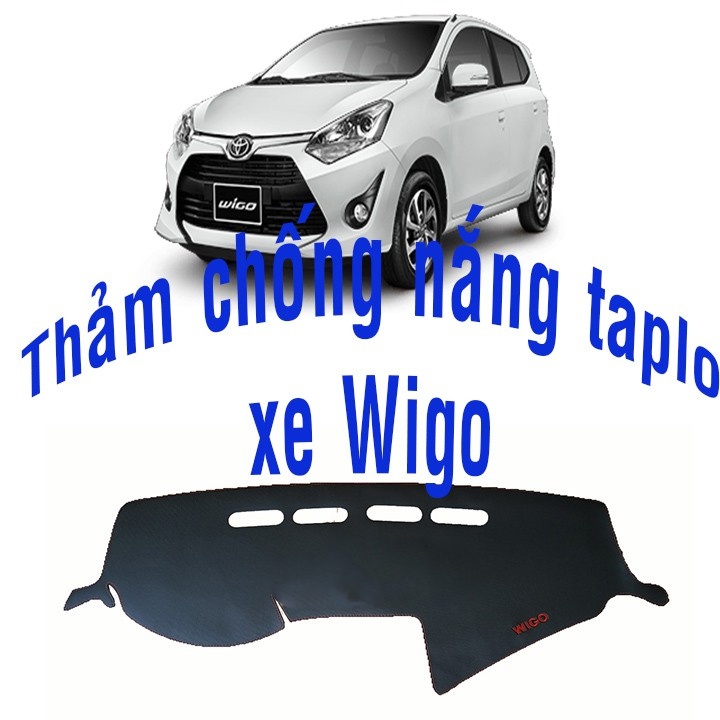 Thảm taplo Toyota Wigo 2018 - 2021 vân Cacbon 3 lớp cao cấp, chống nóng, bảo vệ ô tô hiệu quả