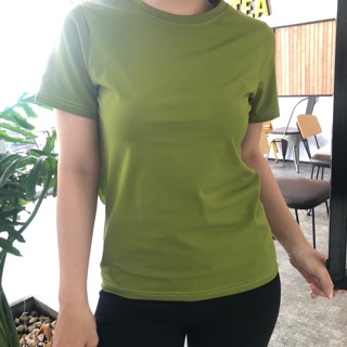 Áo thun cổ tròn Xanh bộ đội