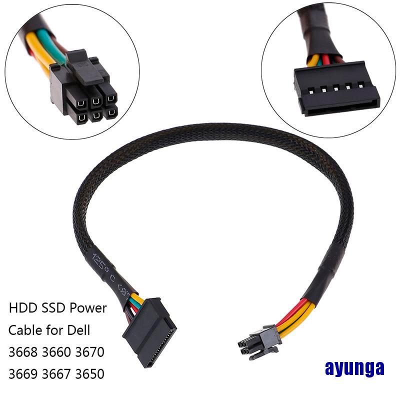 Dây Cáp Nguồn Chuyển Đổi 6 Pin Sang Sata 15pin Cho Dell 3668 3667 3650