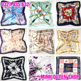 Khăn Vải Đa Năng Khăn Vuông Bandana Lụa Satin Nhiều Màu ( 50x50 cm)