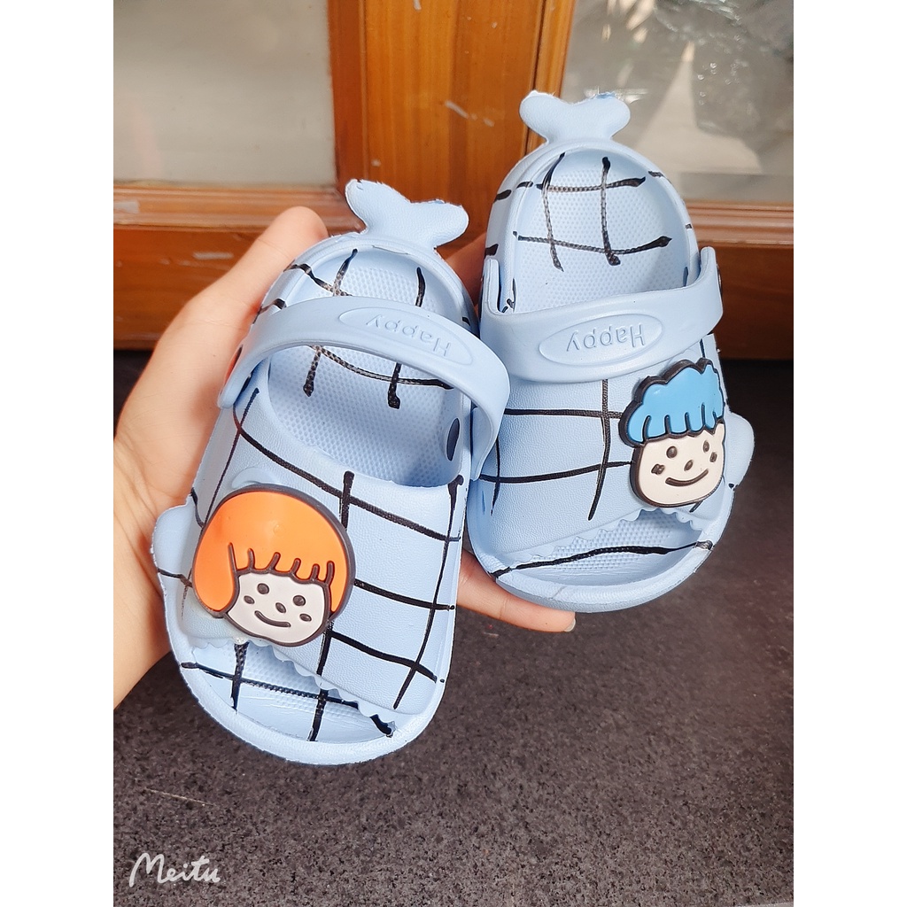 Dép cho bé sục Happy cho bé trai bé gái siêu nhẹ chống trơn trượt chính hãng