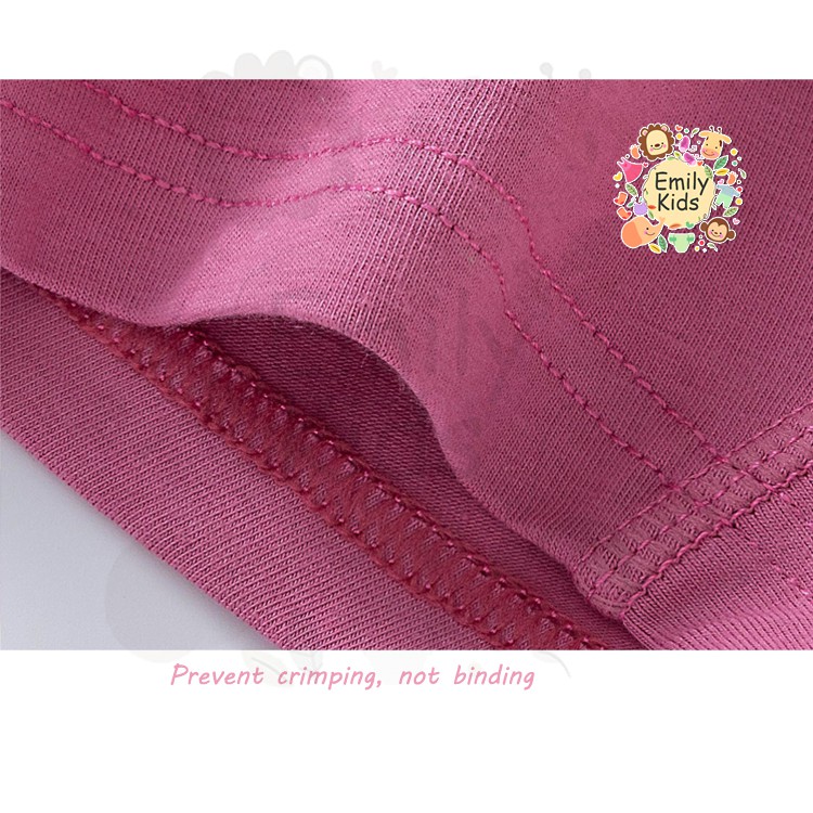 Bộ 5 Quần Lót Boxer Bằng Cotton Tinh Khiết In Họa Tiết Mặt Cười Thoải Mái Cho Bé Gái 3-12 Tuổi