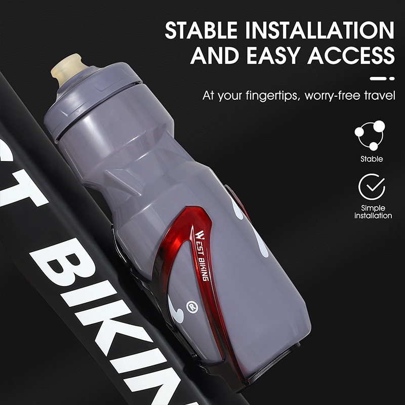 Lồng giữ bình nước WEST BIKING gắn xe đạp leo núi MTB tiện dụng