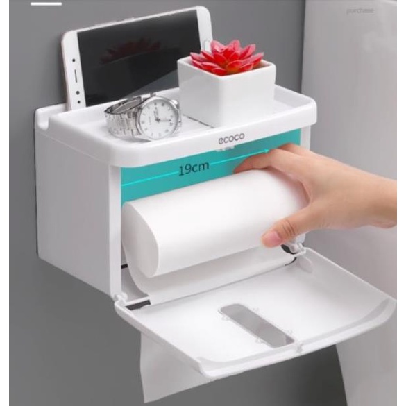 Kệ nhà tắm, hộp đựng giấy vệ sinh loại to ECOCO 1613 QH's