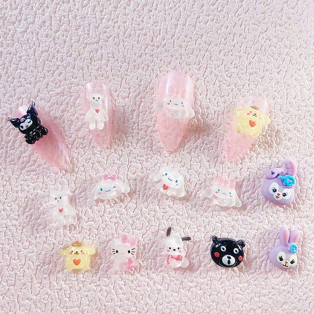Set 20 Phụ Kiện Trang Trí Móng Tay Nghệ Thuật DIY Hình Động Vật Hoạt Hình Dễ Thương