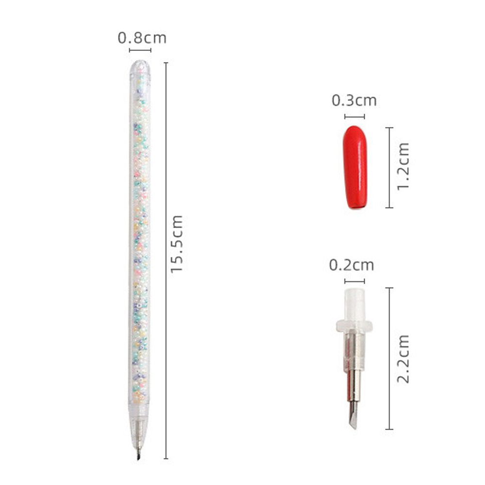 Bút cắt giấy thủ công độ chính xác cao thiết kế chứa các hạt nhỏ nhiều màu sắc dễ thương