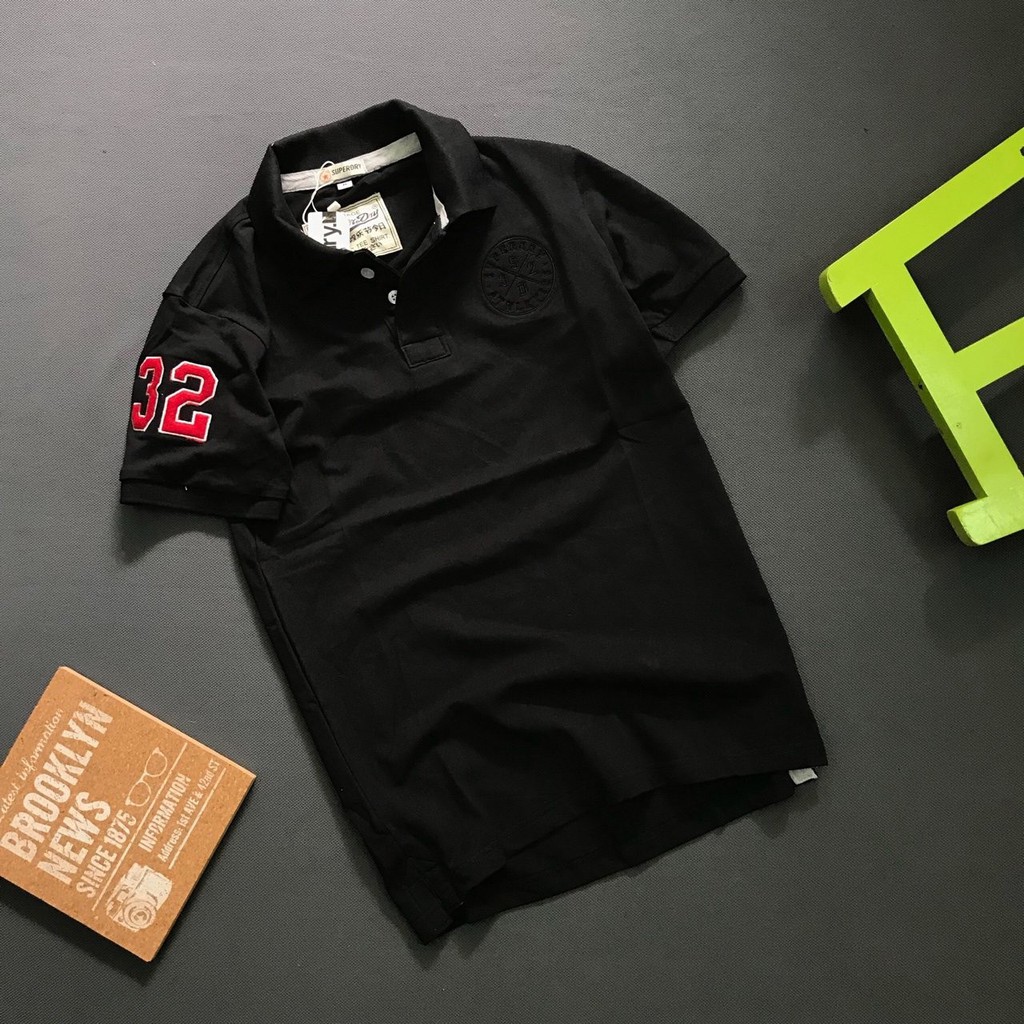 ÁO THUN LOGO 32 CỔ BẺ CAO CẤP - SIW002