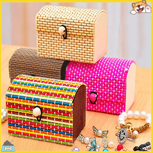 Hộp gỗ tre với sức chứa lớn dùng để đựng đựng trang sức tiện dụng