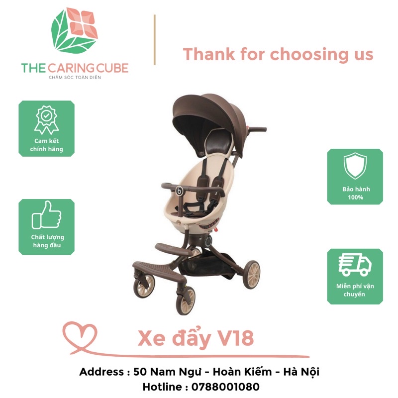 XE ĐẨY GẤP GỌN V18 BAOBAOHAO NGỒI VÀ NGẢ 5 CHẾ ĐỘ