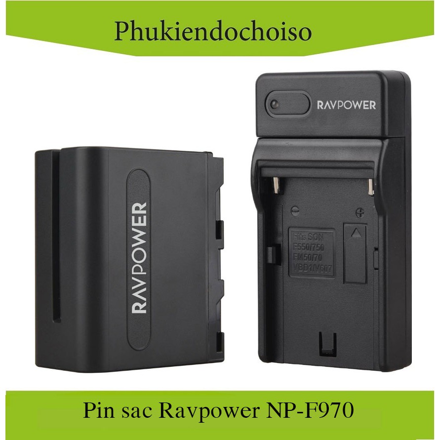 Pin sạc máy ảnh Ravpower cho Nikon NP-F970