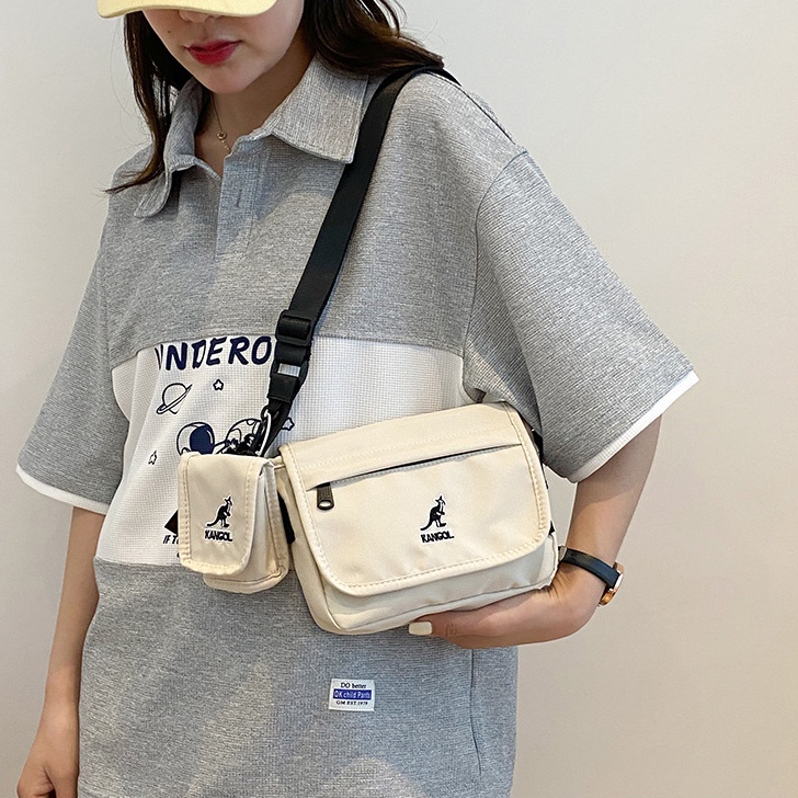 Mới Túi Đeo Chéo Vuông Nhỏ Vải Bố Thời Trang Hàn Quốc tp125