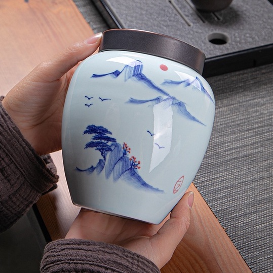 Bình trà, lọ đựng gia vị decor nhà cửa