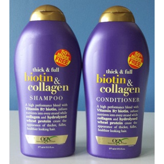 Dầu gội xả 577ml kích thích mọc tóc Biotin & Collagen của Mỹ