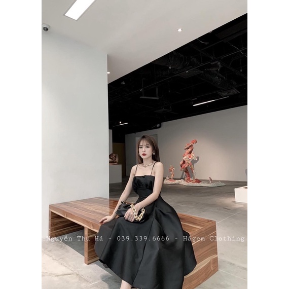 Váy tacfa 2 dây nhún bồng ngực siêu hach dáng